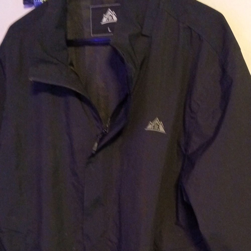 Black Outdoor Jacket with Logo